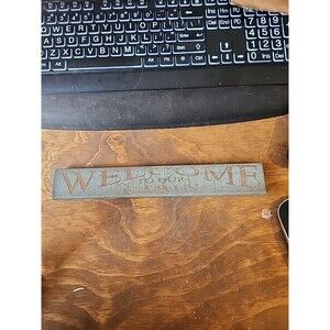 Welcome to Our Cabin Wood Sign Blue Brown Rustic Lodge Decor Wall Hanging